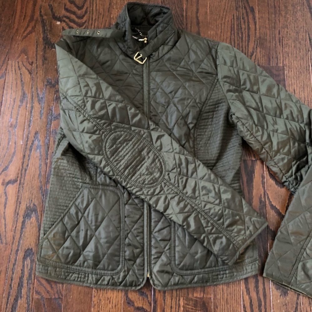Banana Republic Women’s XS Dark Olive Green Quilted Full-Zip Field Jacket - EUC! - Picture 10 of 15